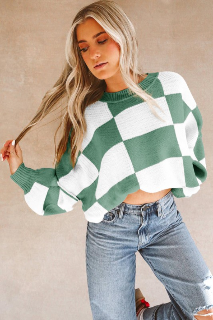 Christmas Checkered Sweater