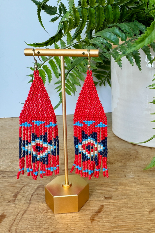 Aztec seed Bead Earrings