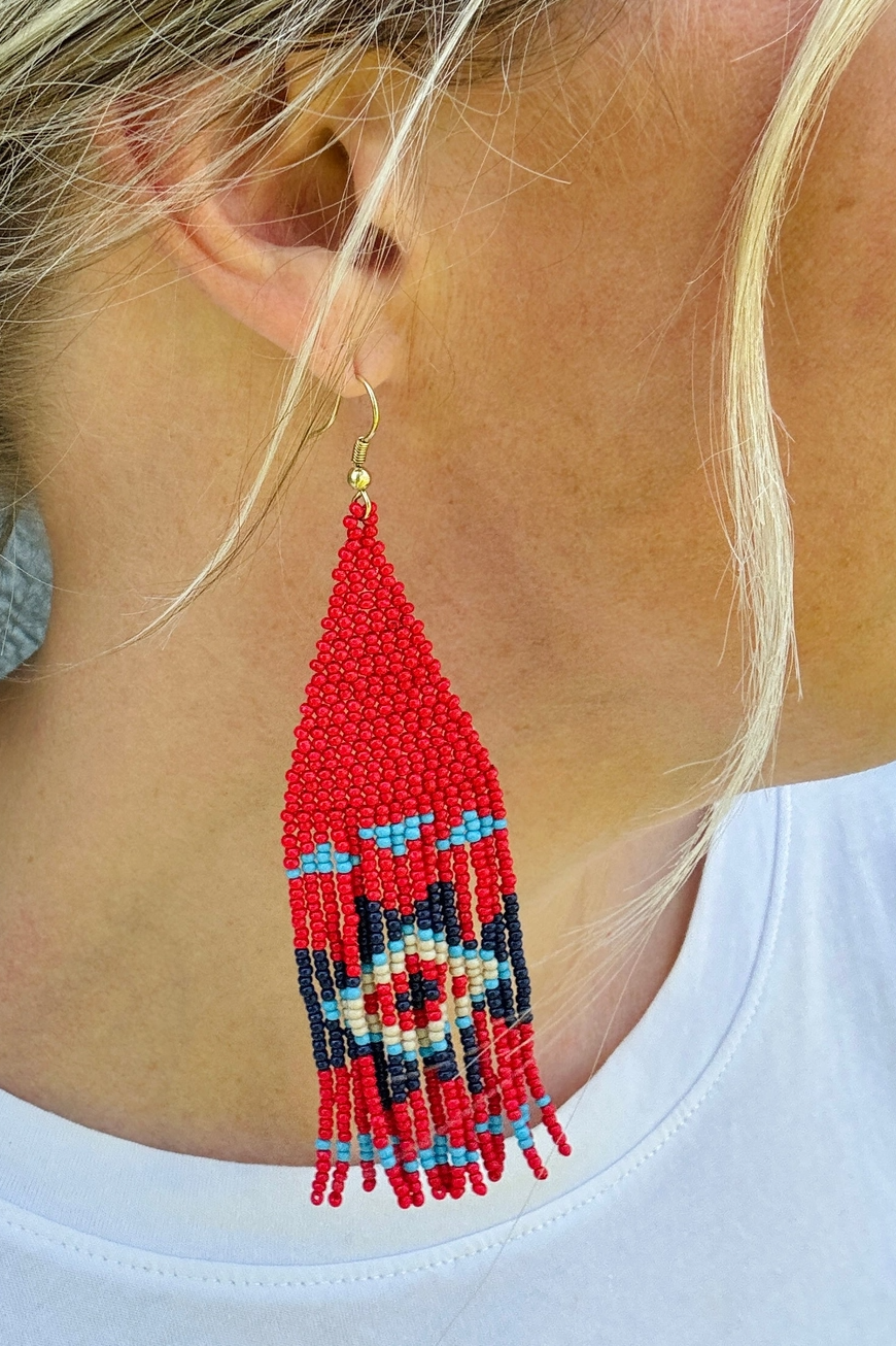 Aztec seed Bead Earrings