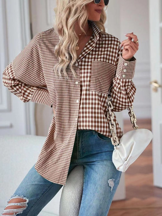 Fall Plaid button up top