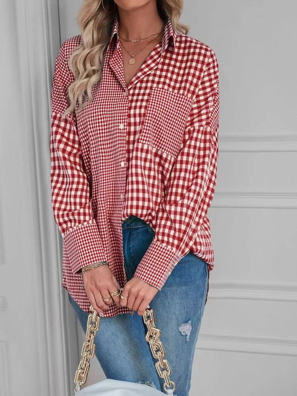 Fall Plaid button up top