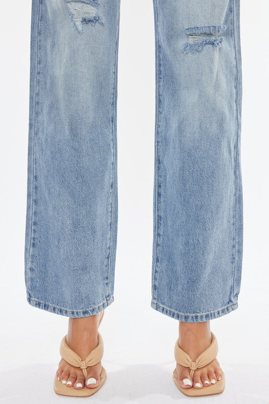 KANCAN 90's Wide Leg Straight Jeans