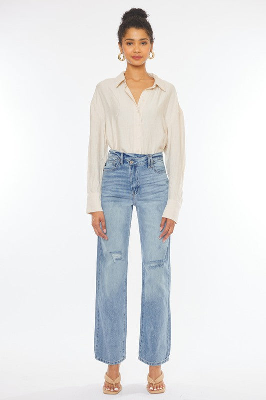 KANCAN 90's Wide Leg Straight Jeans