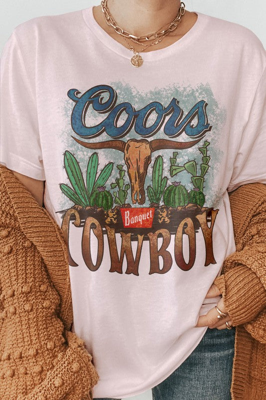 COORS COWBOY BANQUET WESTERN GRAPHIC TEE