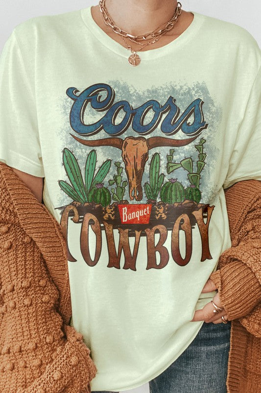 COORS COWBOY BANQUET WESTERN GRAPHIC TEE