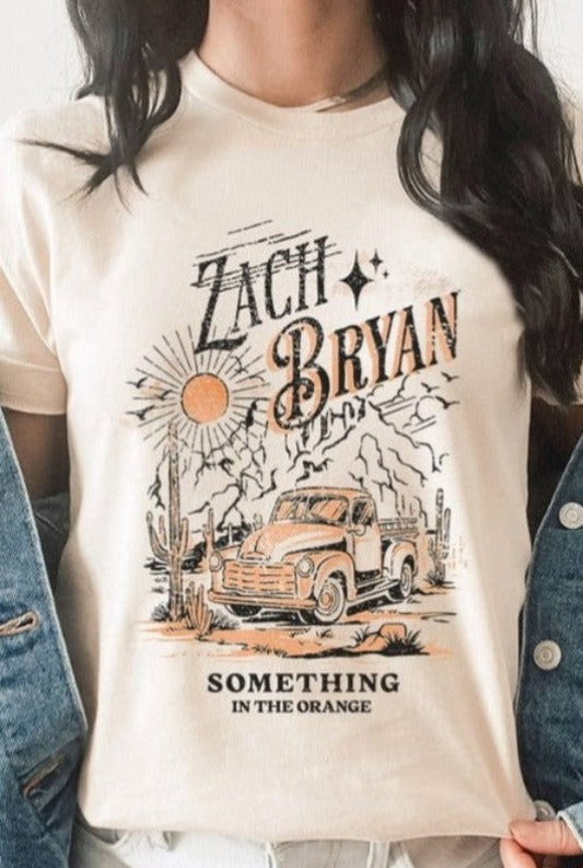 ZACH BRYAN SOMETHING IN THE ORANGE GRAPHIC TEE